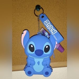 Disney Stitch Blue Mini Wristlet Keychain